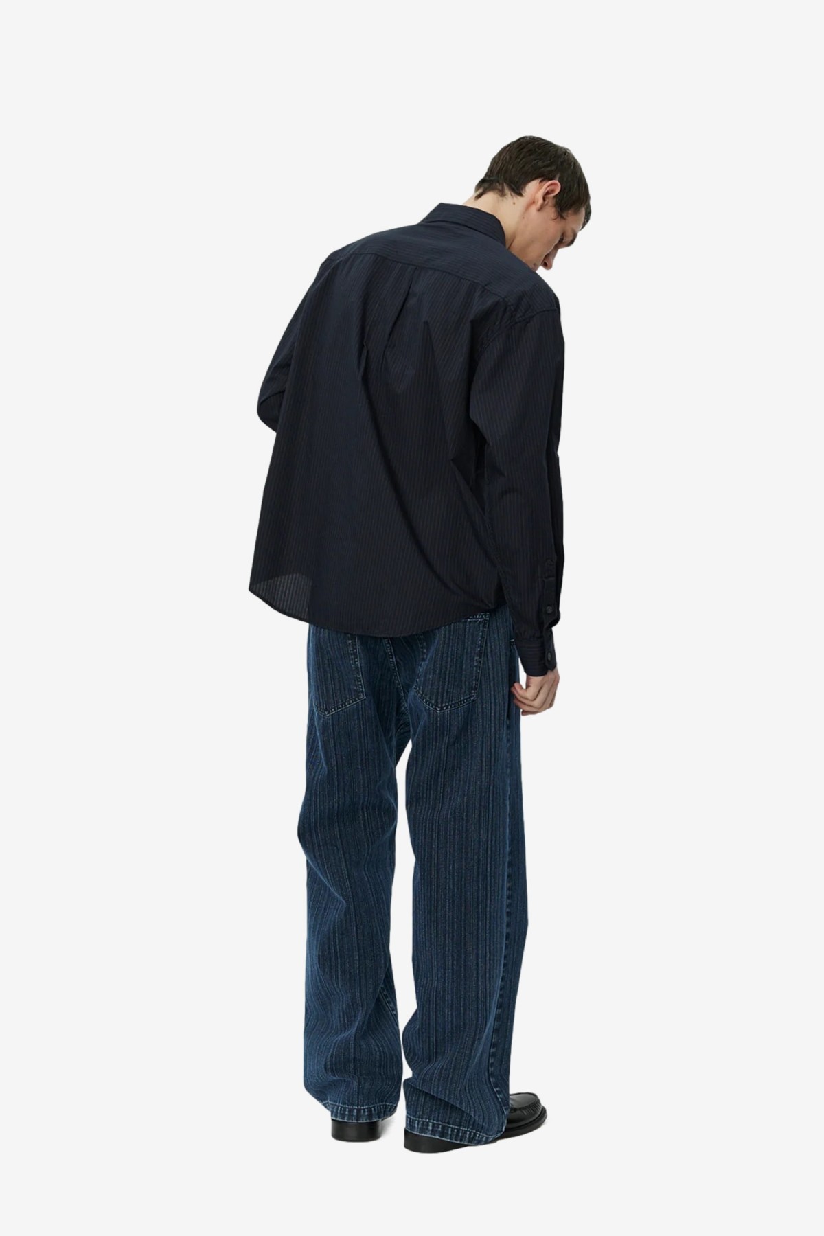 mfpen Executive Shirt in Black Pinstripe