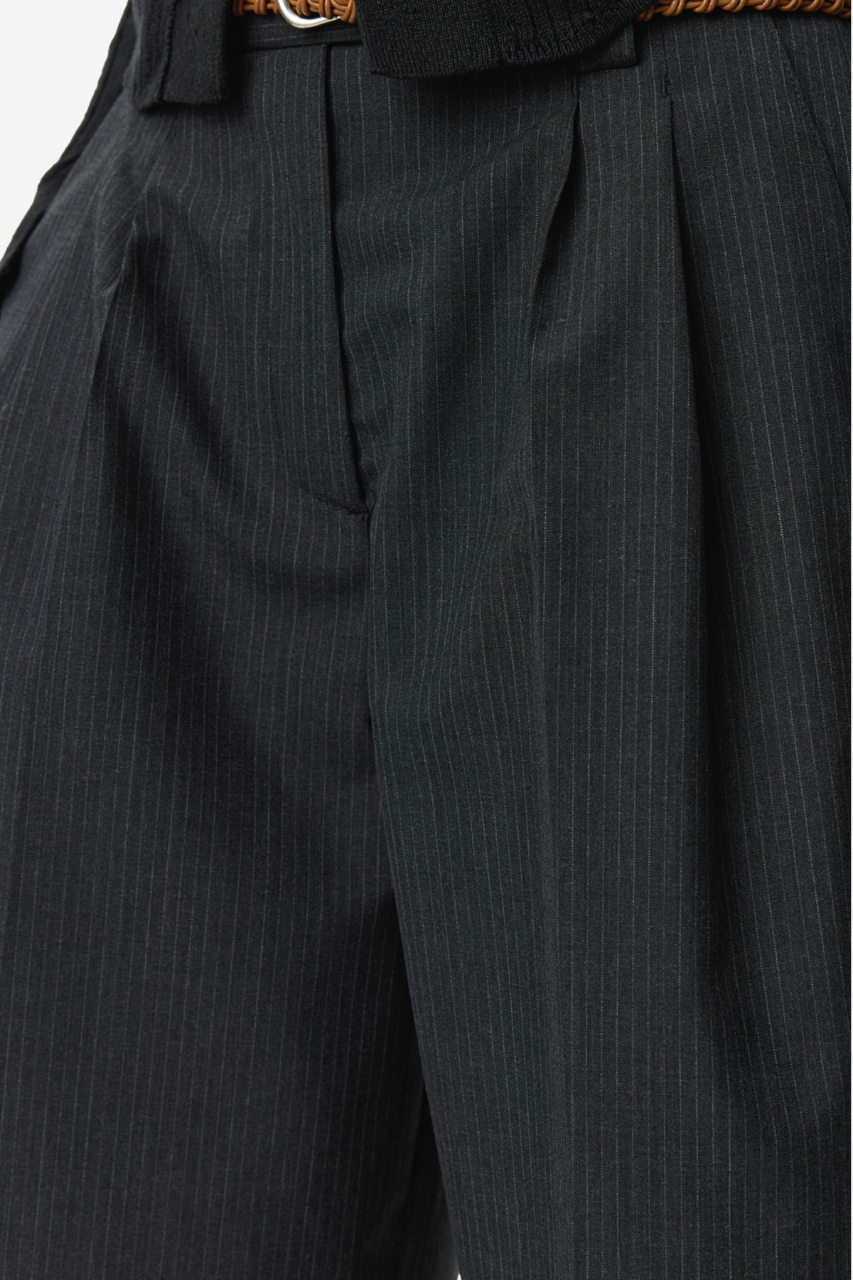 mfpen Favorite Shorts in Dark Grey Pinstripe