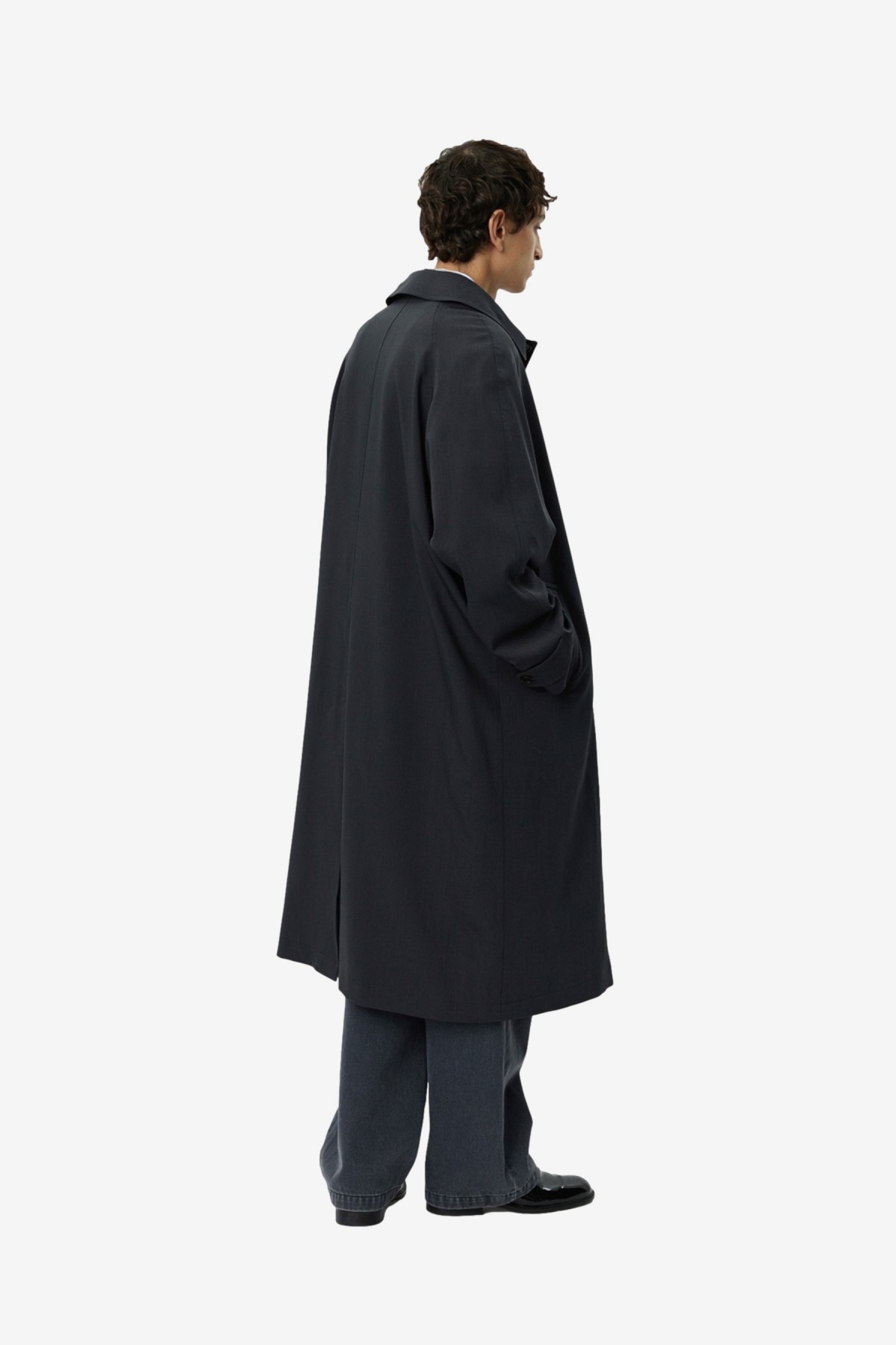 mfpen Installation Coat in Dark Grey Wool
