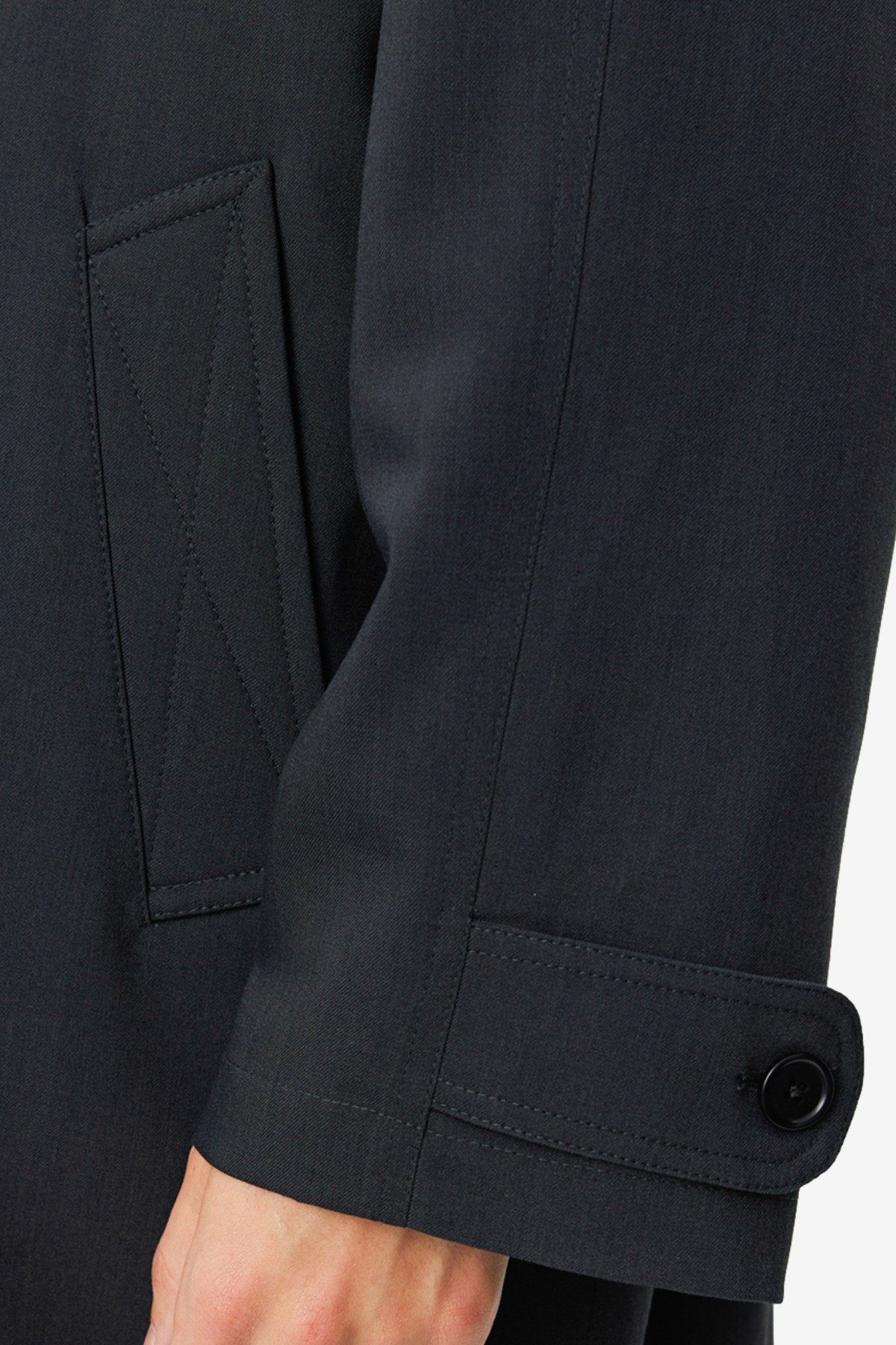 mfpen Installation Coat in Dark Grey Wool