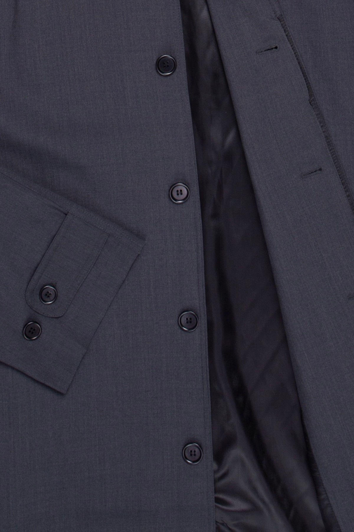 mfpen Installation Coat in Dark Grey Wool