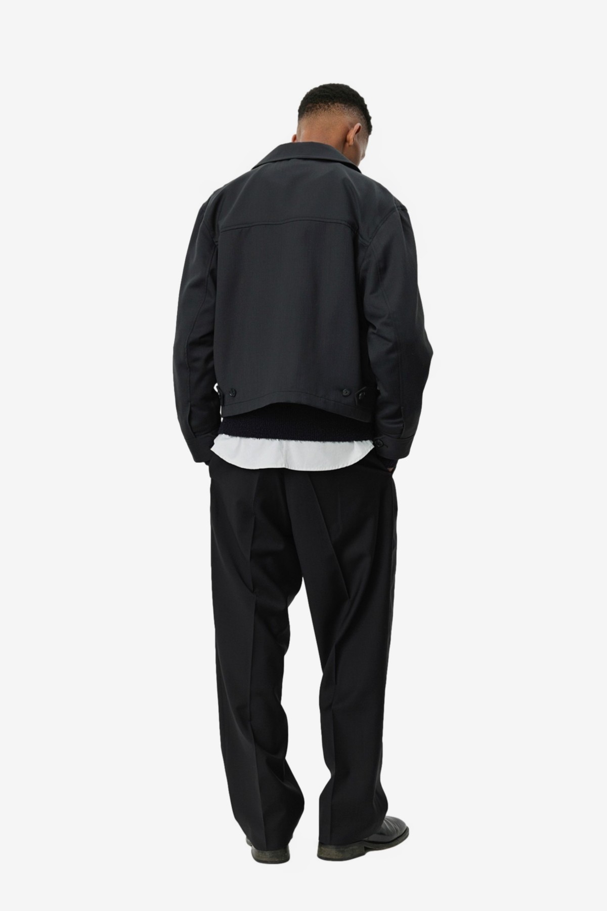 mfpen Mail Jacket in Black Vintage Stripe