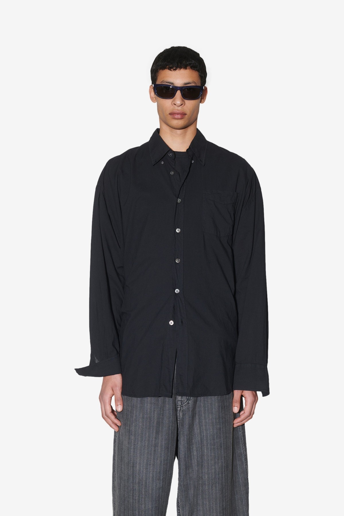 Our Legacy Borrowed BD Shirt in Black Voile