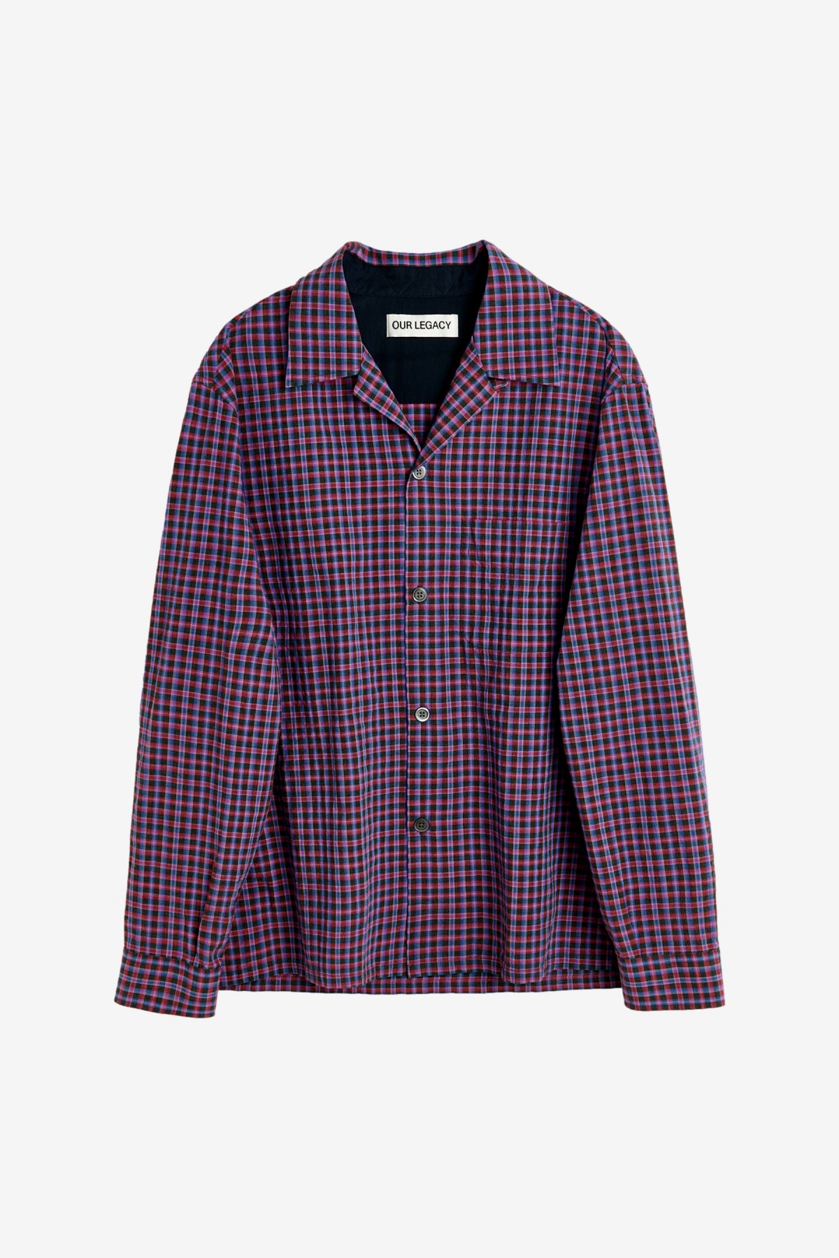 Our Legacy Heusen Shirt in Venice Check Almost Seersucker