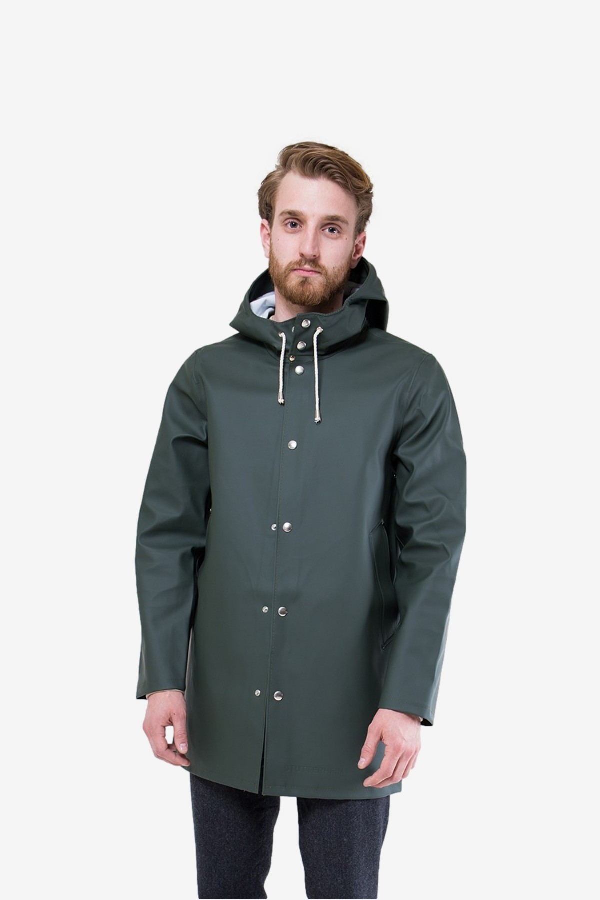 Stutterheim green raincoat shop
