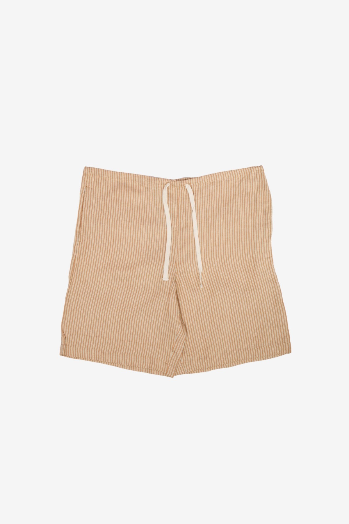 ts(s) Silk Cloth Drawstring Wide Shorts in Brown / Khaki
