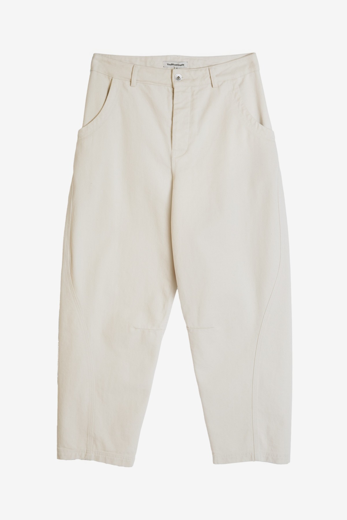 YMC You Must Create Twisted Seam Trouser in Ecru