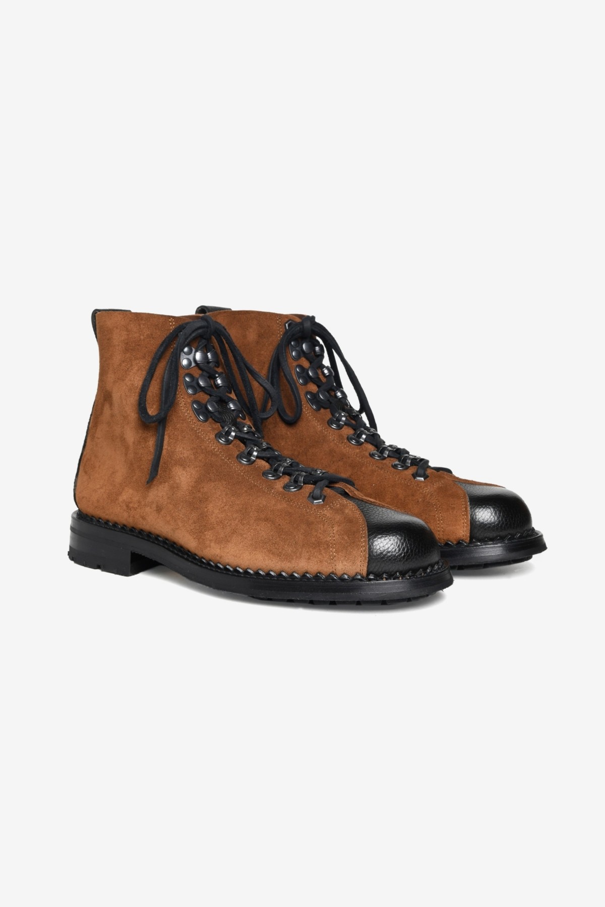 Yuketen Italian Paratrooper Boots GW in Tosca Snuff X T Pale Black