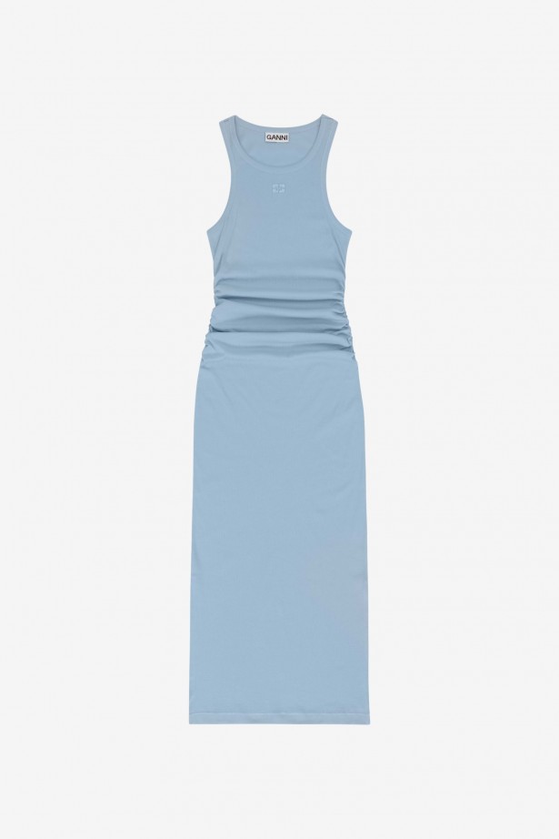 Soft Cotton Rib Tank Top Long Dress