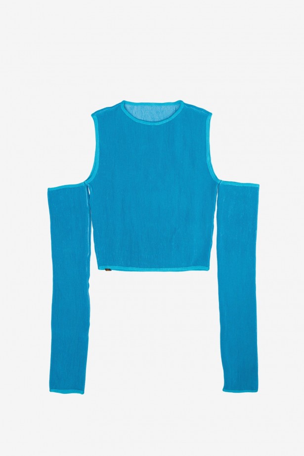 Quarter Shoulder Crop Top