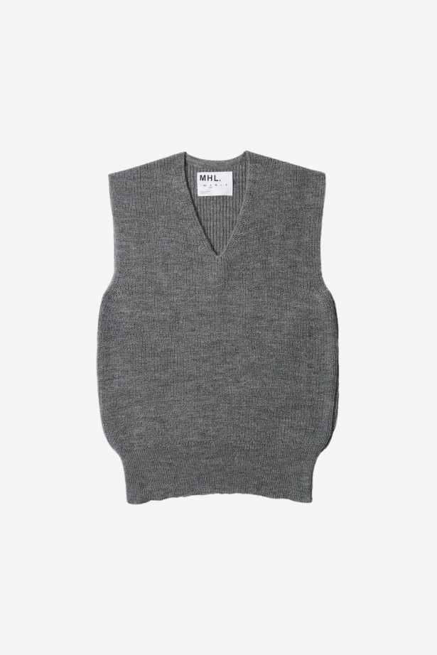 Chunky Ribbed Slipover Virgin Wool