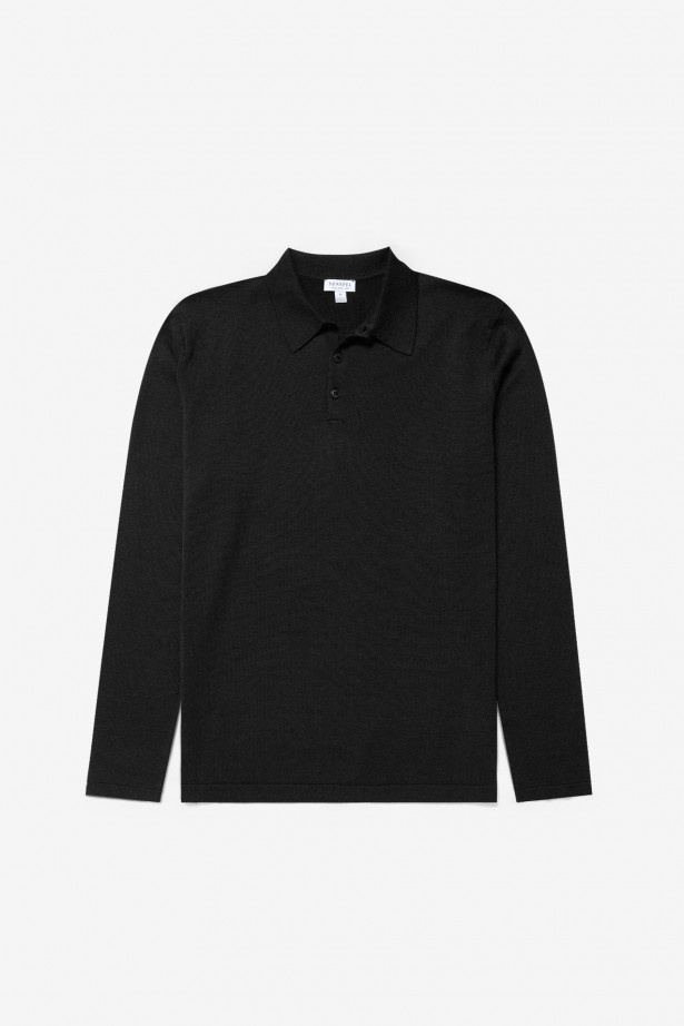 Sea Island Long Sleeve Polo Shirt