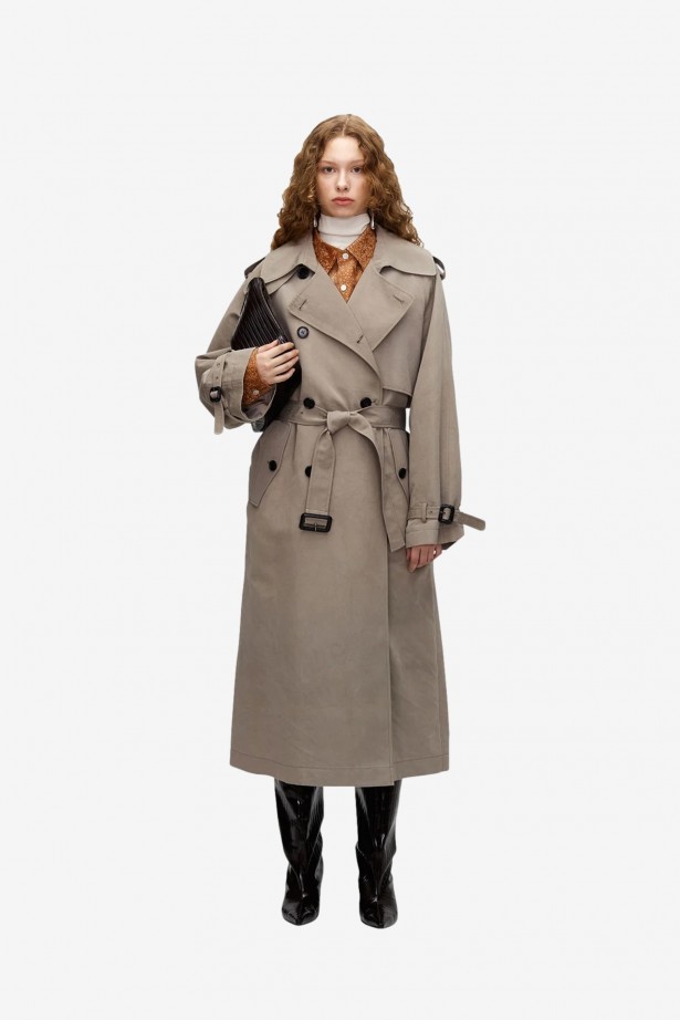 Acaia Dyed Cotton Silk Trench Coat