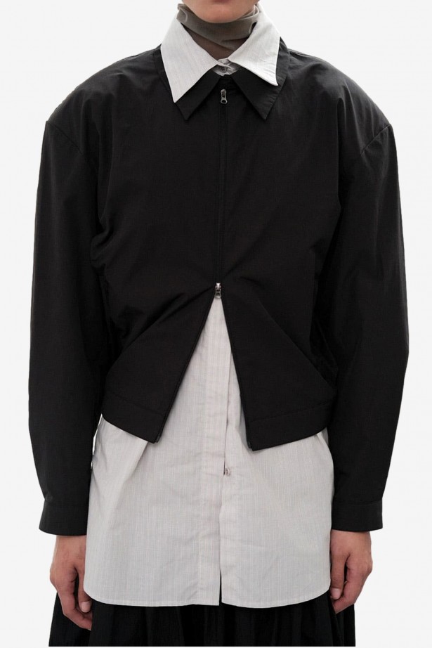 Cropped Zip-Up Jumper