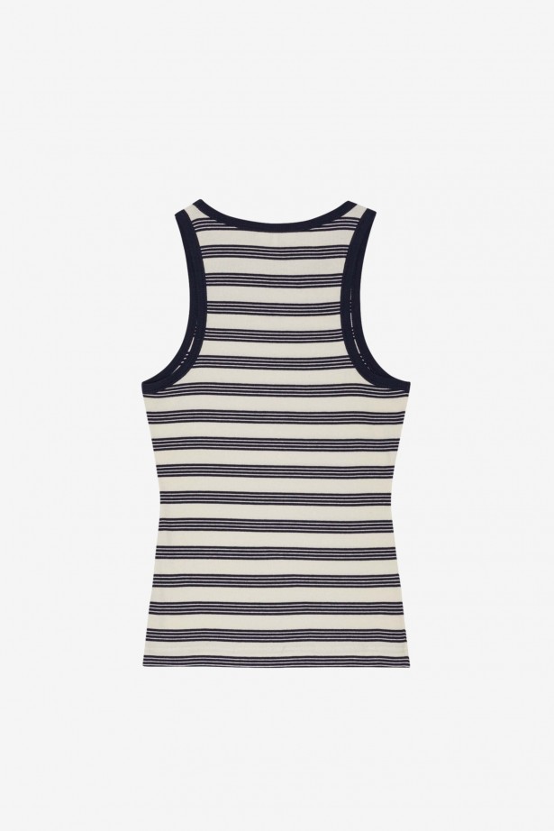 Striped Soft Cotton Rib Tank Top