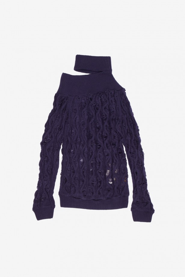 Fudgy Asymmetric Neck Top
