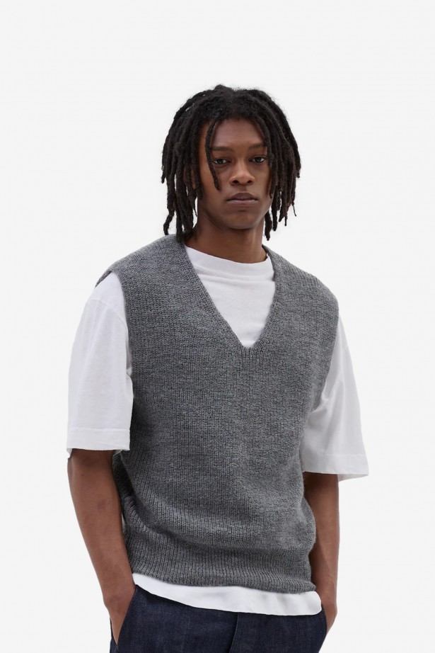 Chunky Ribbed Slipover Virgin Wool