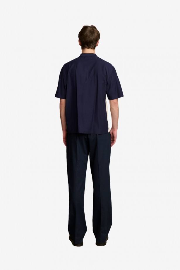 Textured Zip Polo