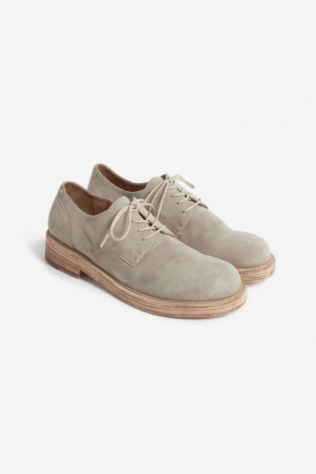 Mid Heel Derby Washed Seude