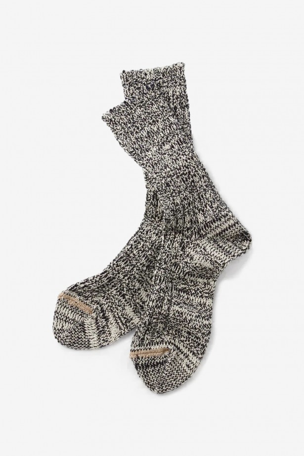Recycle Cotton Ribbed Crew Socks