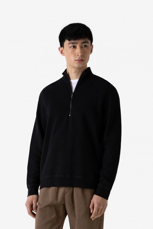 Loopback Half Zip Sweatshirt