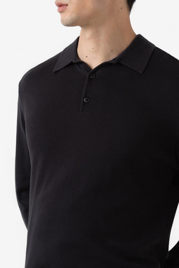 Sea Island Long Sleeve Polo Shirt