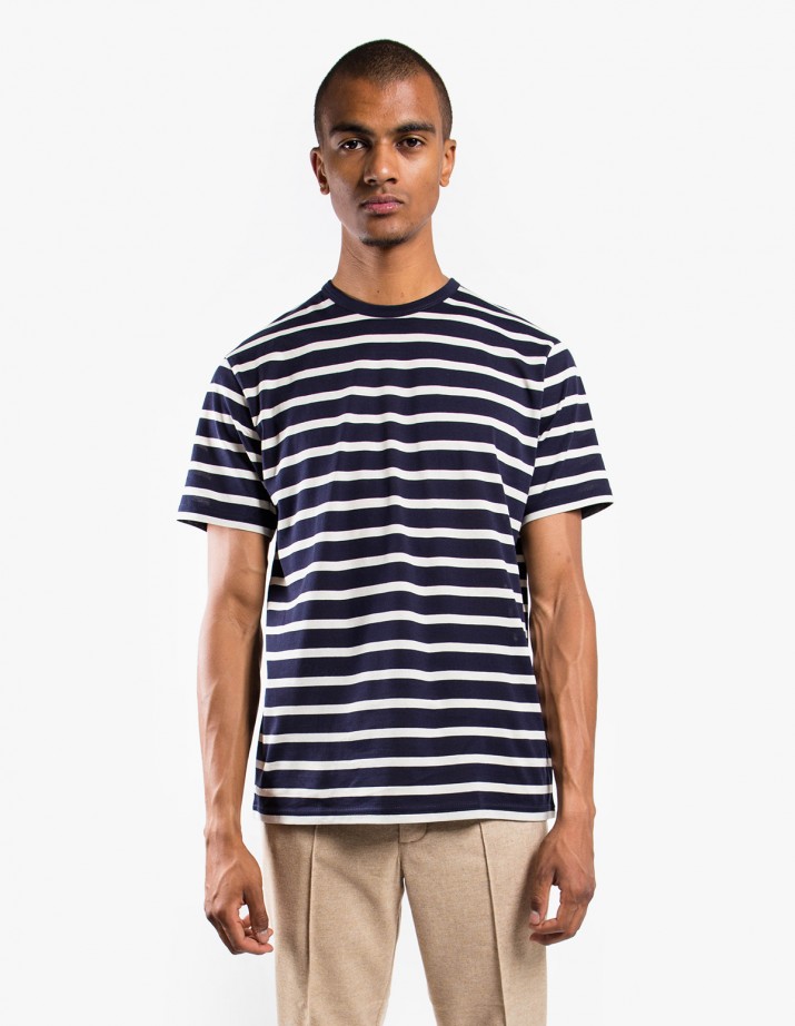 Short Sleeve Striped Crew Neck T-Shirt 