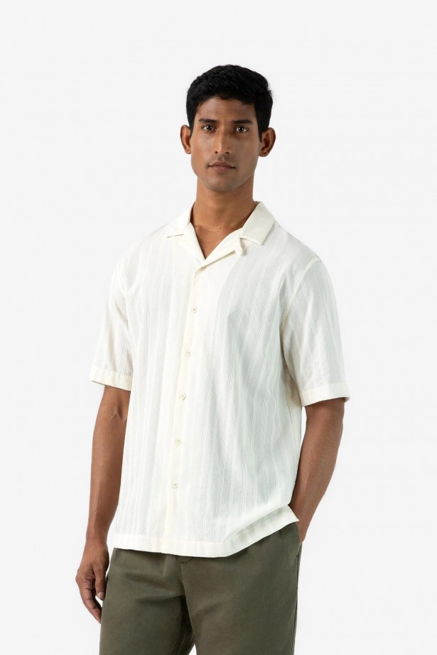 SS Embroidered Stripe Shirt