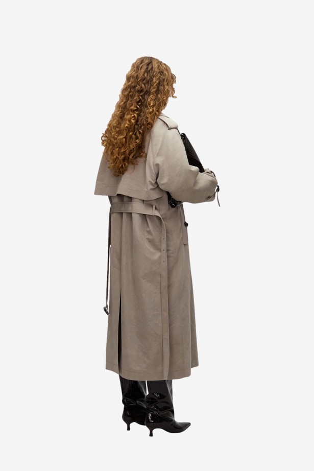 Acaia Dyed Cotton Silk Trench Coat