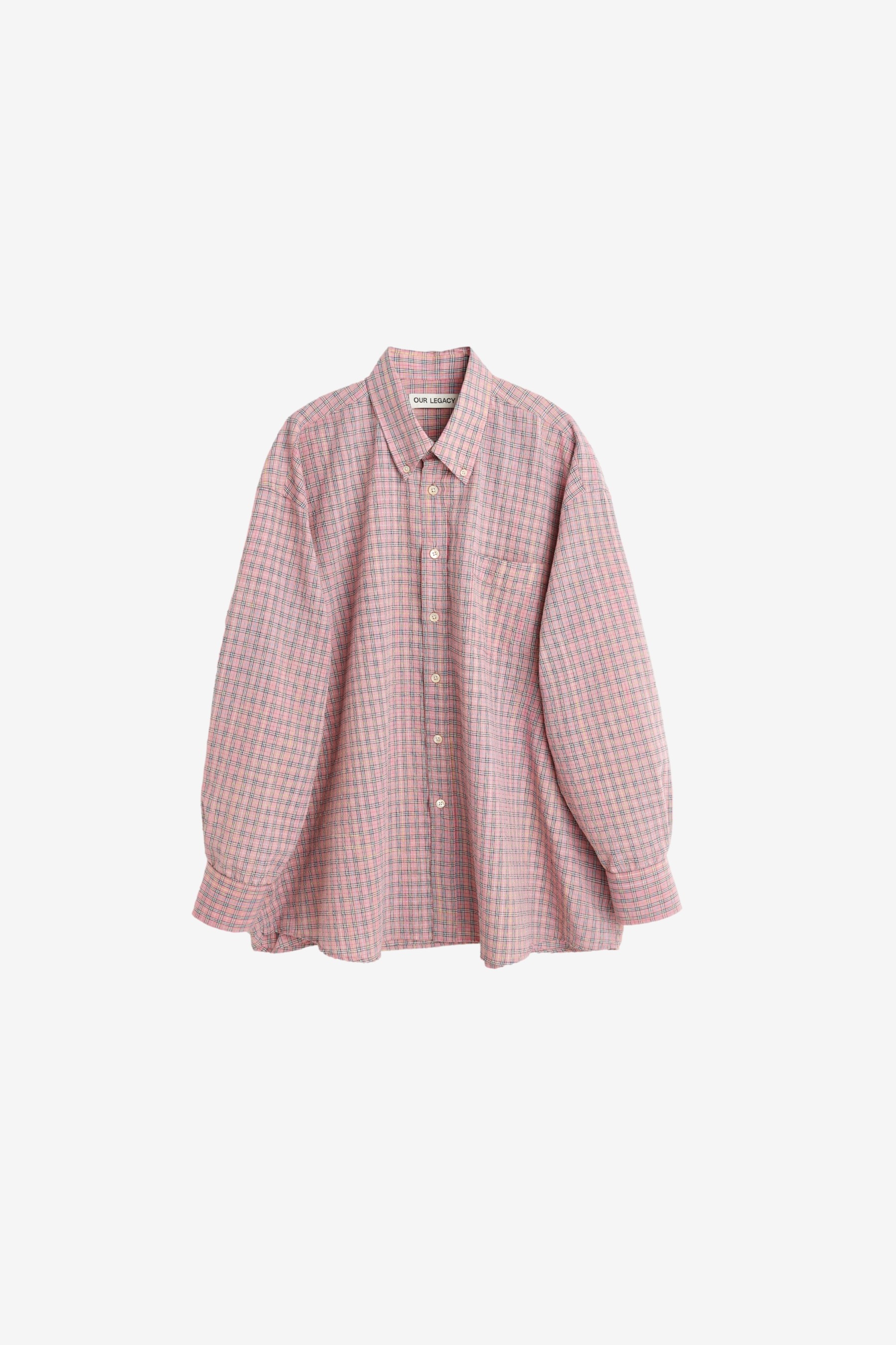 Borrowed BD Shirt in Pink Kimble Check - Our Legacy | Afura Store